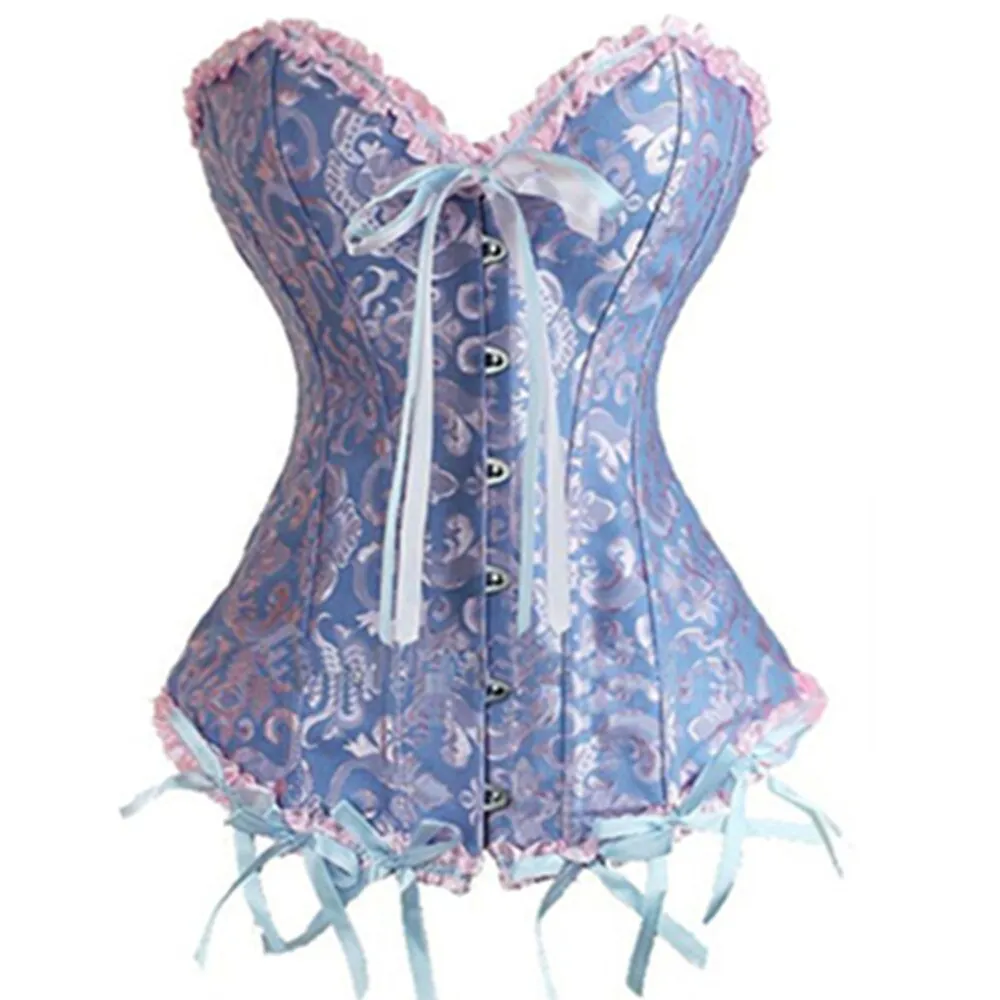 Sexy Corsets Dress for Renaissance Women Plus Size Costume Overbust Burlesque Corset and Long Skirt Set Plus Size Party Gowns