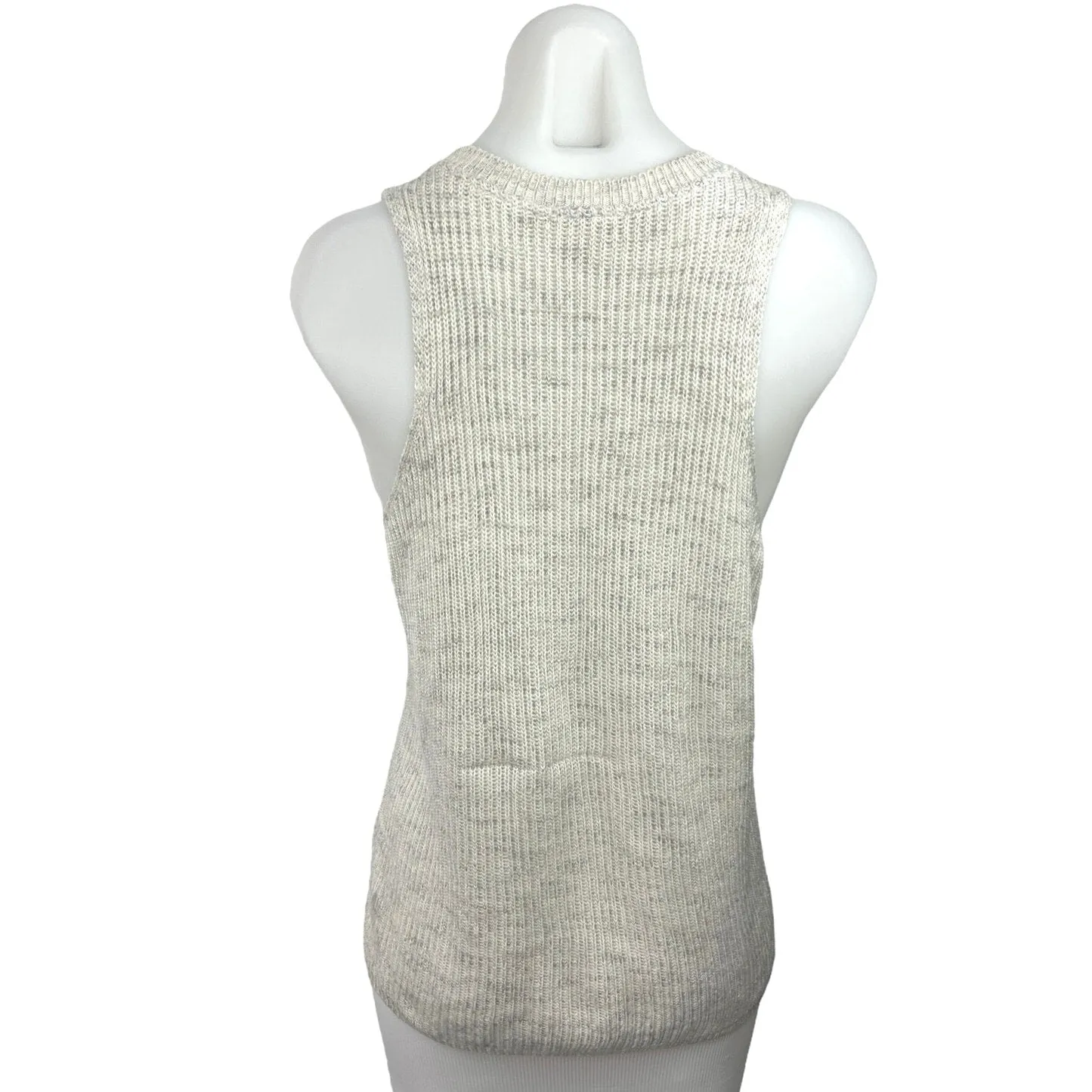 Silence + Noise Gray Knit Sleeveless Crew Neck Cozt Pullover Sweater Top Size XS