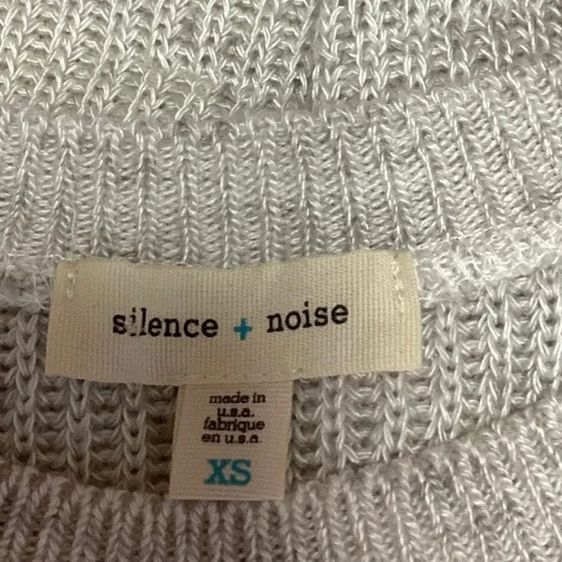 Silence + Noise Gray Knit Sleeveless Crew Neck Cozt Pullover Sweater Top Size XS