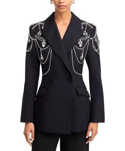 SIMKHAI Getty Rhinestone Embellished Blazer