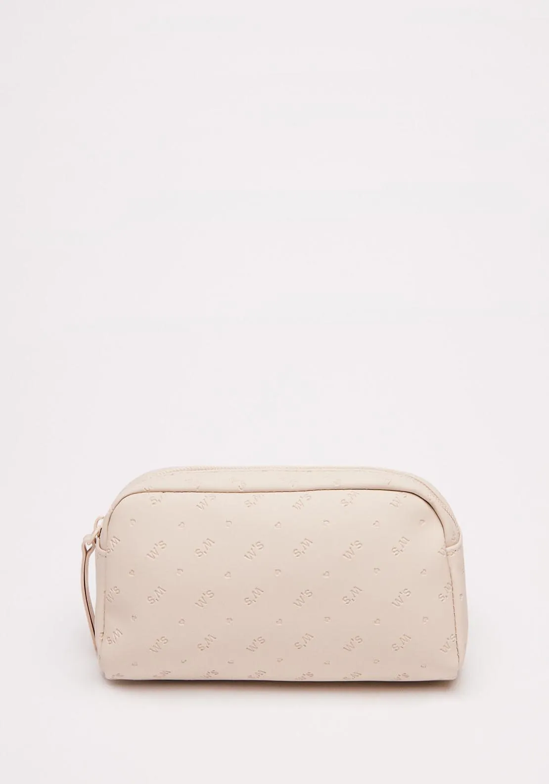 Small vanity Case With Logo - Ivory