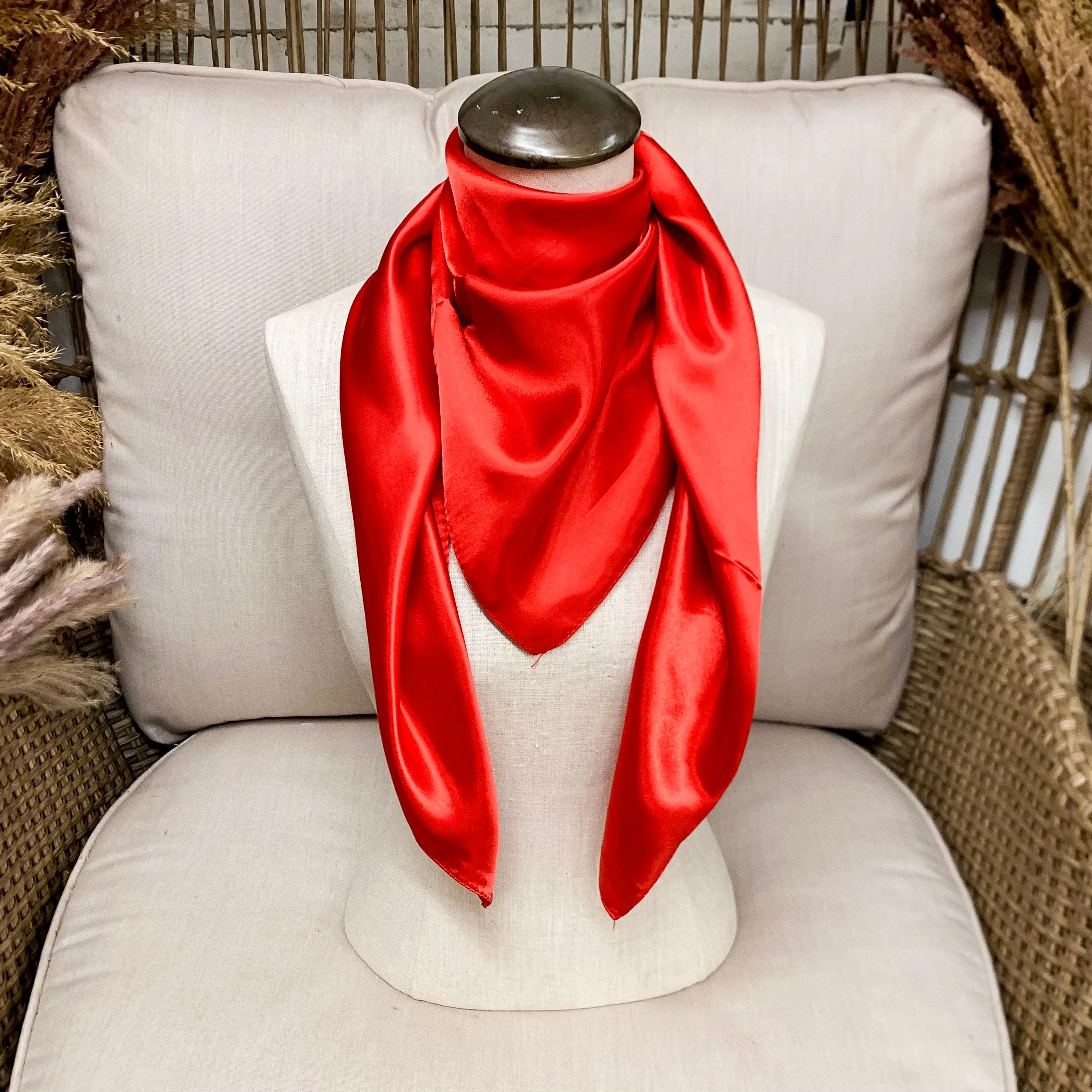 Solid Colored Scarf in Red