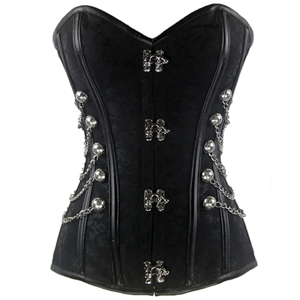 Steampunk Corset Waist Control Sexy Corsets and Bustie Steel Bone Corset Top Overbust Gothic Bustier Corselet Plus Size S-6XL