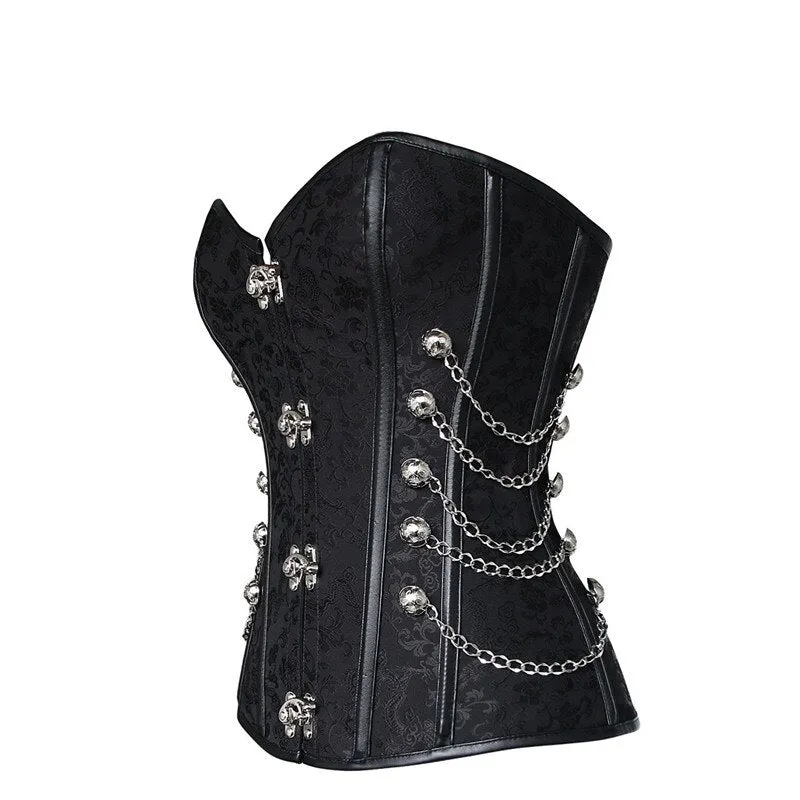 Steampunk Corset Waist Control Sexy Corsets and Bustie Steel Bone Corset Top Overbust Gothic Bustier Corselet Plus Size S-6XL