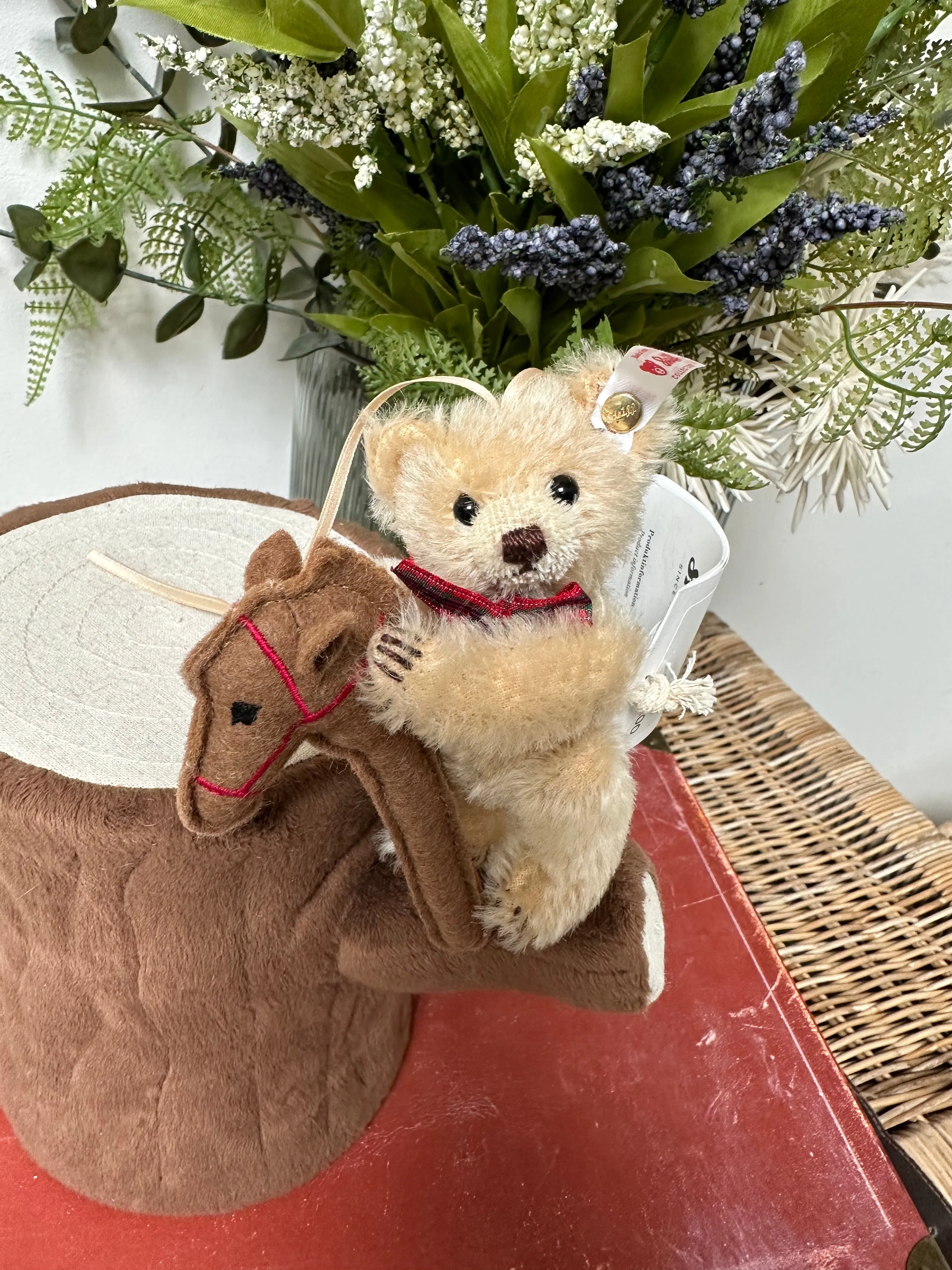 Steiff Teddy Bear Christmas Ornament with Hobby Horse Limited Edition No 330