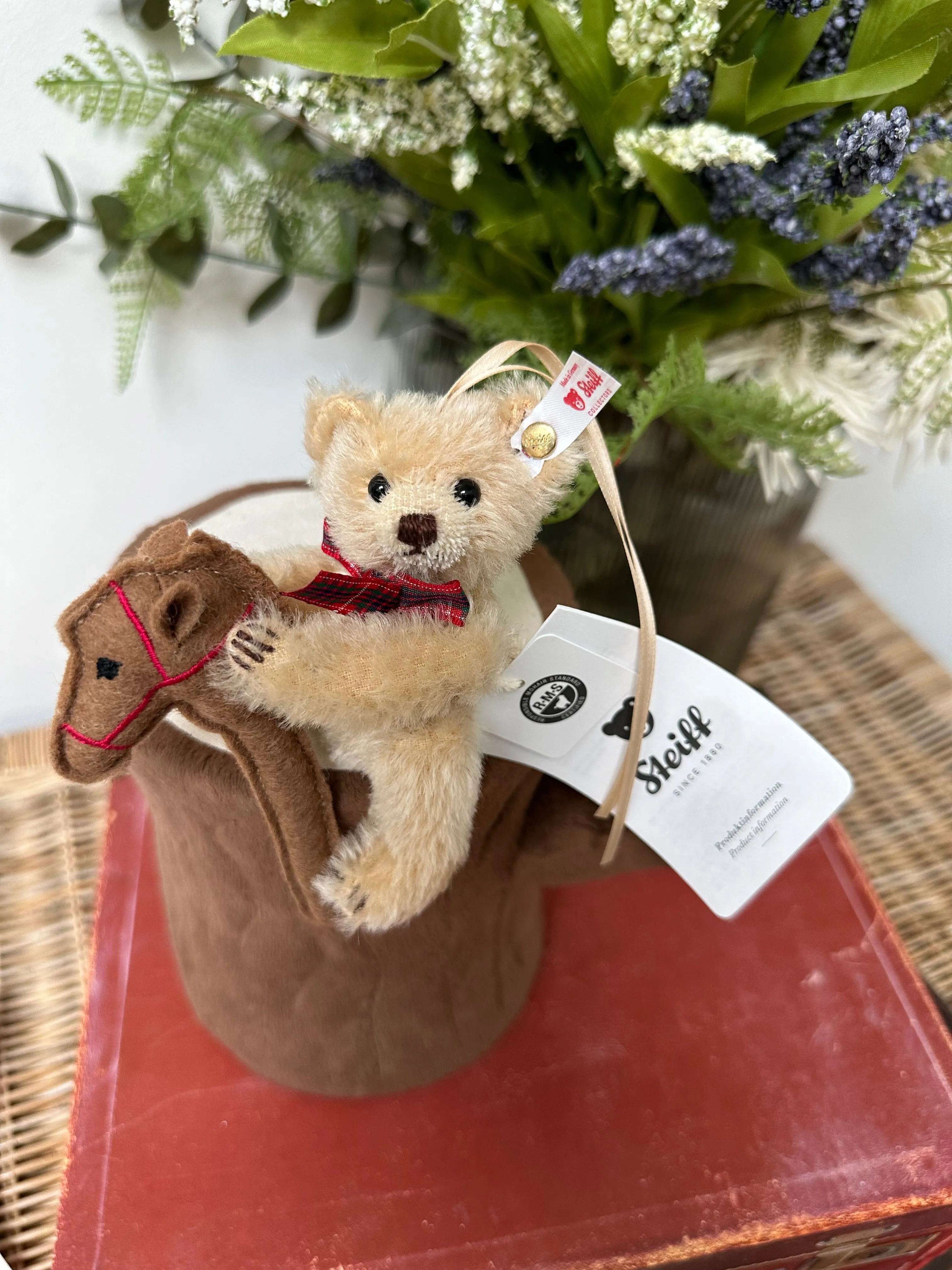 Steiff Teddy Bear Christmas Ornament with Hobby Horse Limited Edition No 330