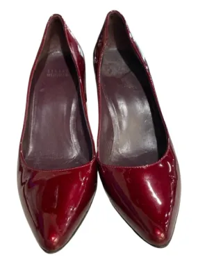 Stuart Weitzman Shoe Size 8.5 Burgundy Patent Leather Pump Metalic Shoes