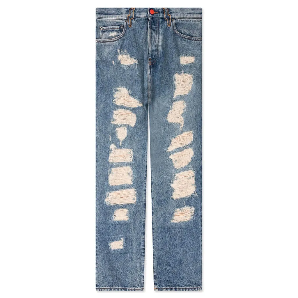 Super Distressed Denim - Blue Wash