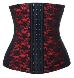 Super Stretch Underbust Lace Floral Corset 3 Hooks Spiral Steel Boned Belt Bustier Breathable Waist Trainer Plus Size XS-6XL