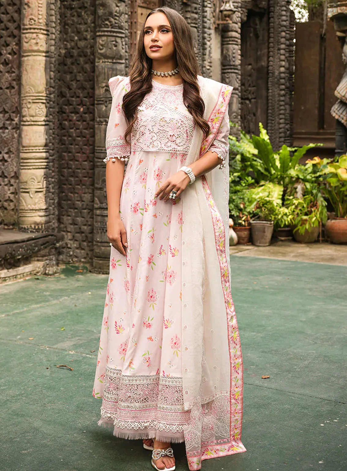 Tabeer Luxury Embroidered Lawn 3 Piece Unstitched Suit TBR24L D-05