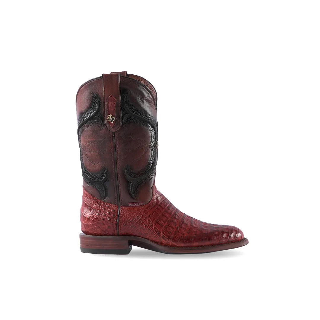 Texas Country Exotic Boot Panza Caiman Belly Brandy LM81