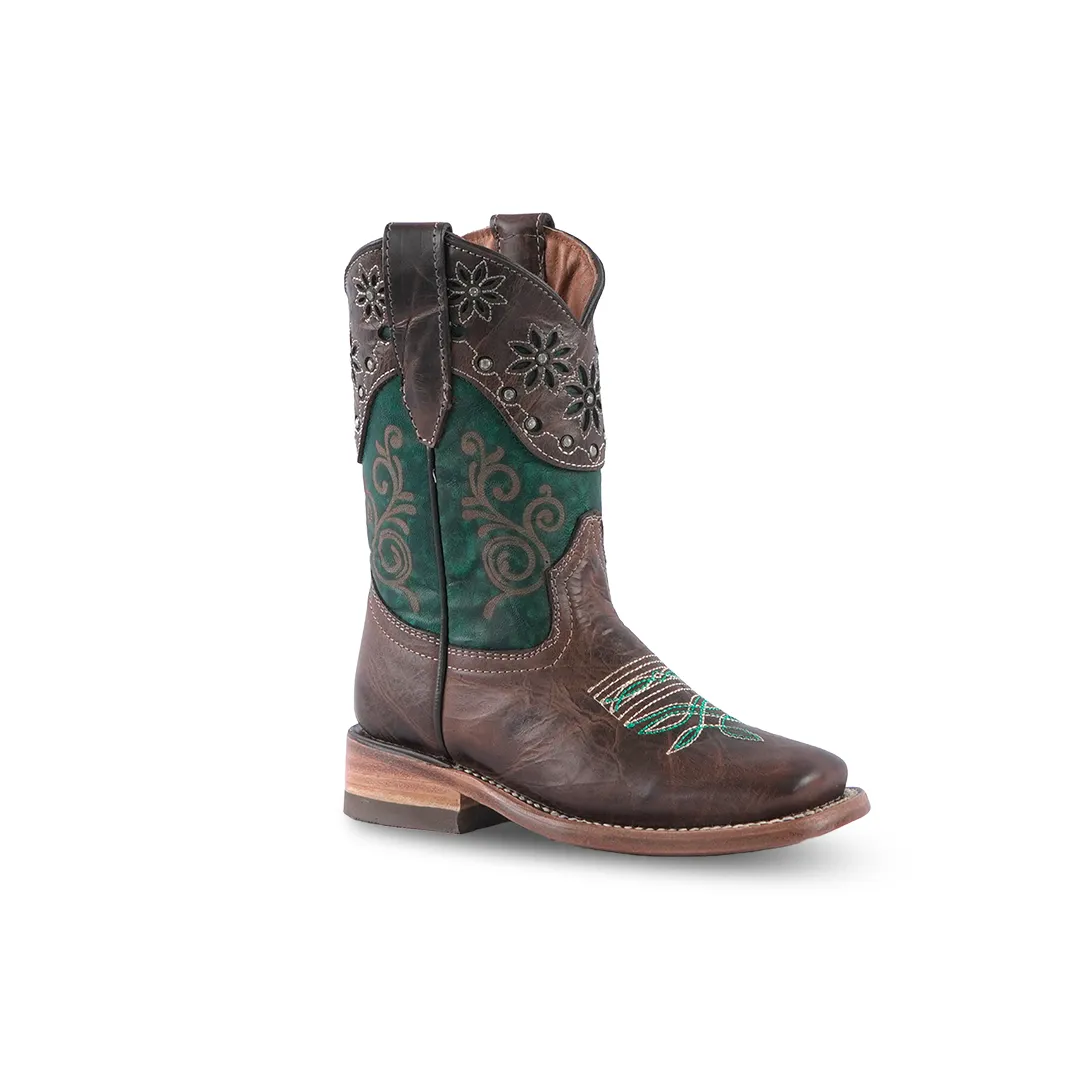 Texas Country Kids Western Boot Cedro Tabaco Grecas