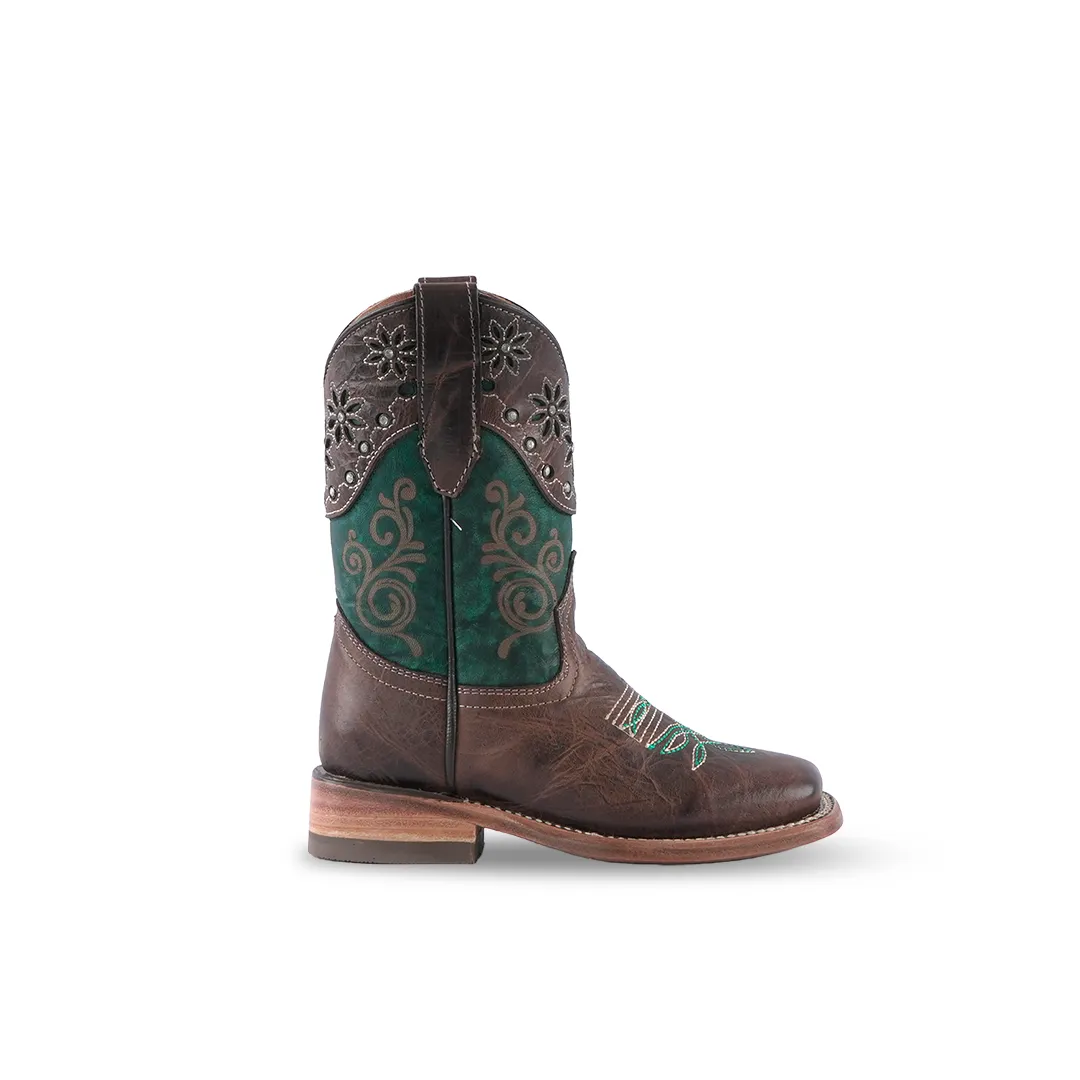 Texas Country Kids Western Boot Cedro Tabaco Grecas