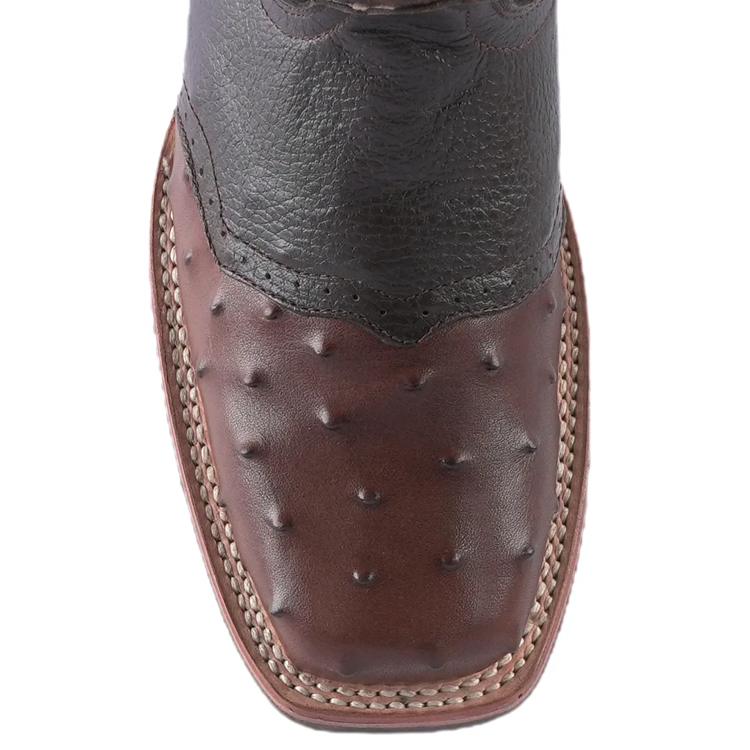 Texas Country Western Boot Barcelona Choco Rodeo Toe E408