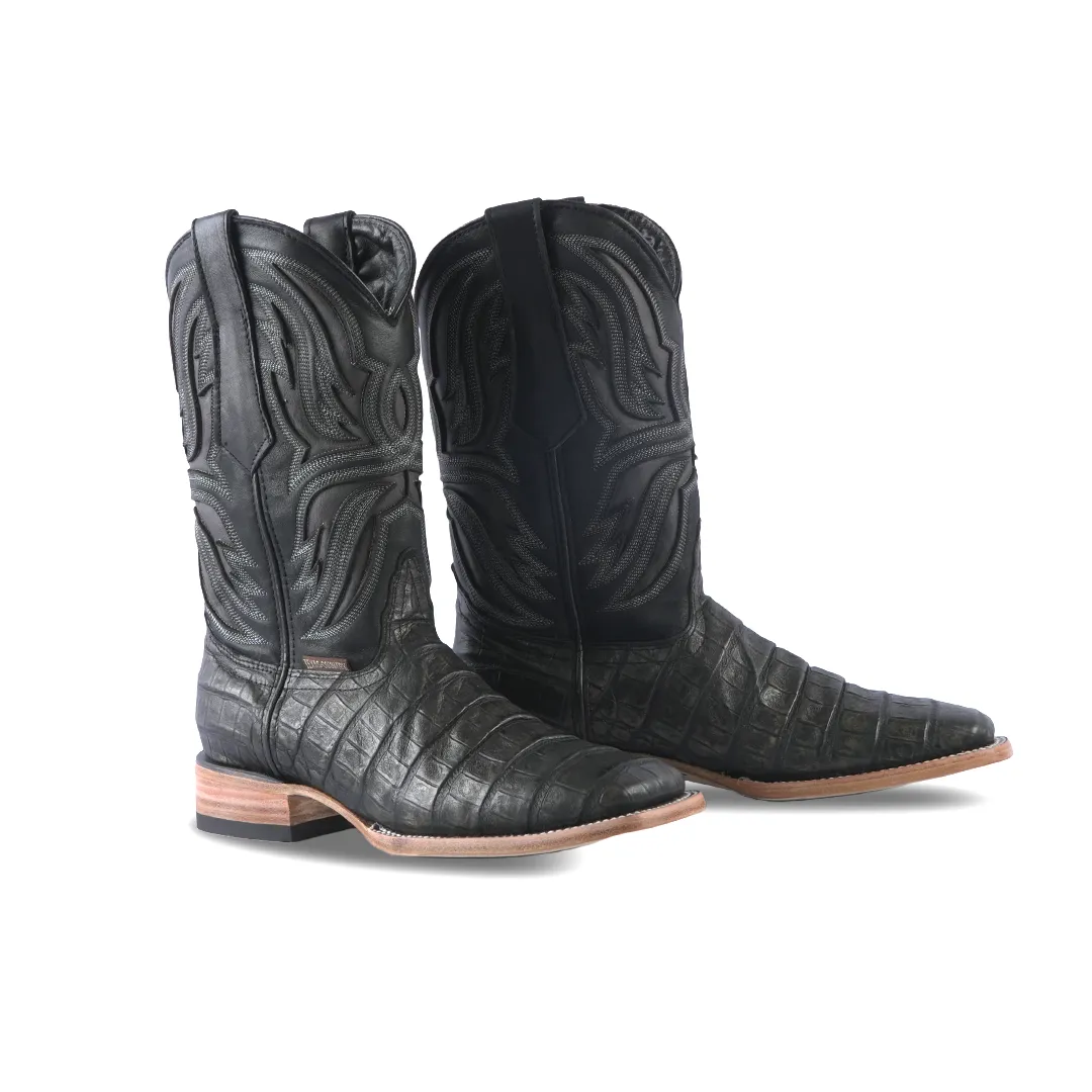 Texas Country Western Boot Belly American Black E690