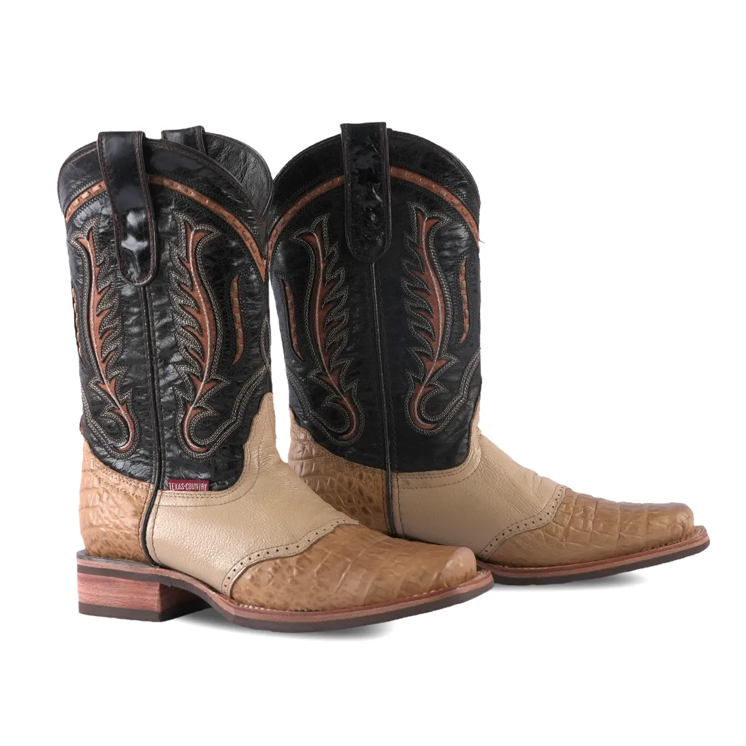 Texas Country Western Boot Belly Barcelona Orix Rodeo Toe E407