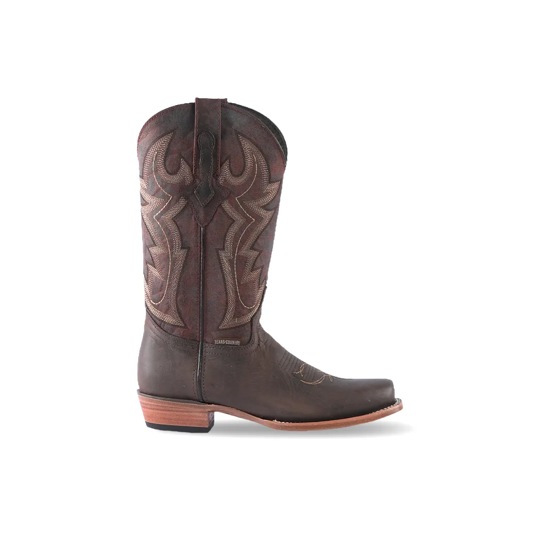 Texas Country Western Boot Fresno Choco NS E906