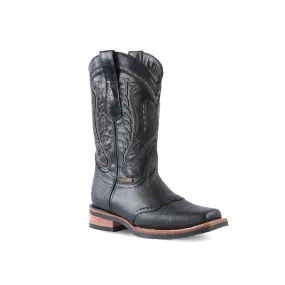 Texas Country Western Boot Lizard Black Rodeo E410