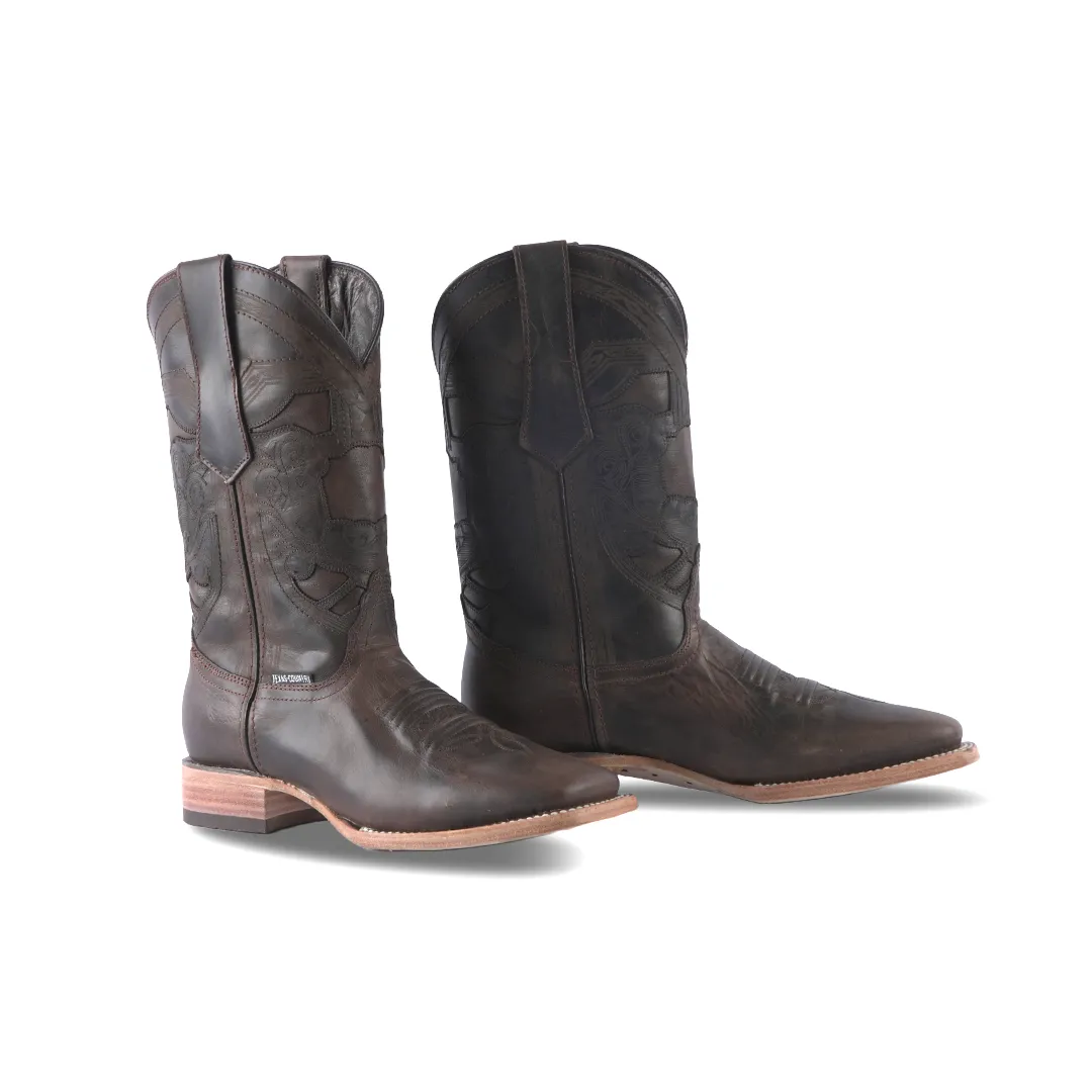 Texas Country Western Boot Senegal Choco Square Toe E691