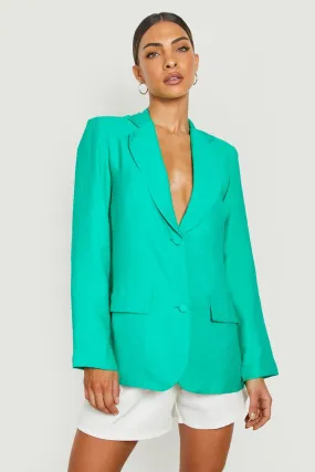 Textured Relaxed Fit Tailored Blazer