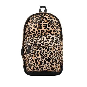 The Classic Cowhide Backpack (Leopard Print)