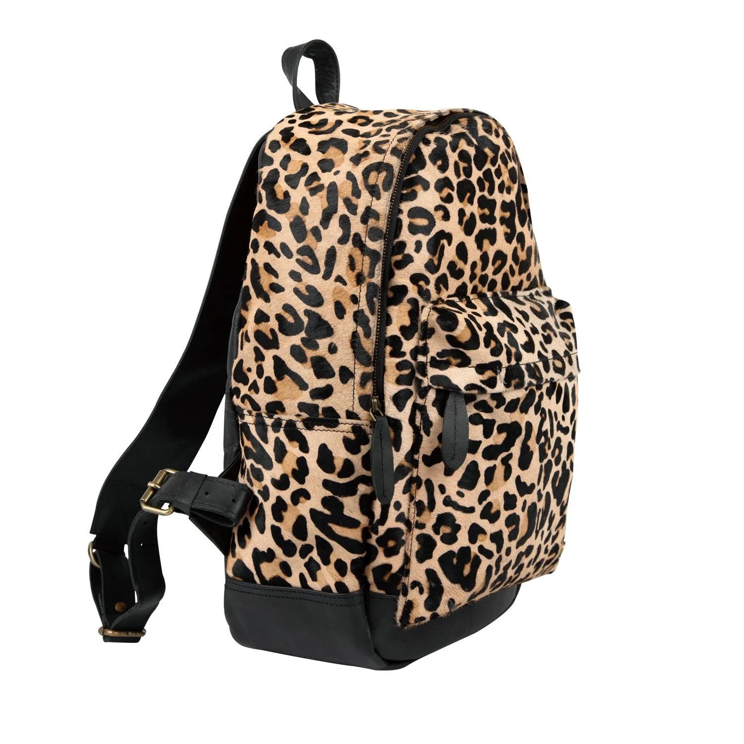 The Classic Cowhide Backpack (Leopard Print)