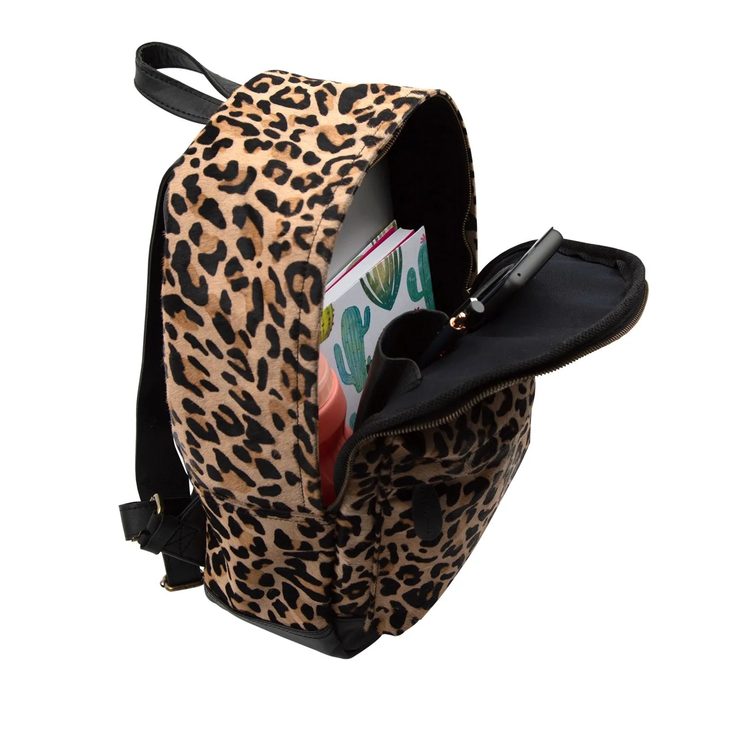 The Classic Cowhide Backpack (Leopard Print)