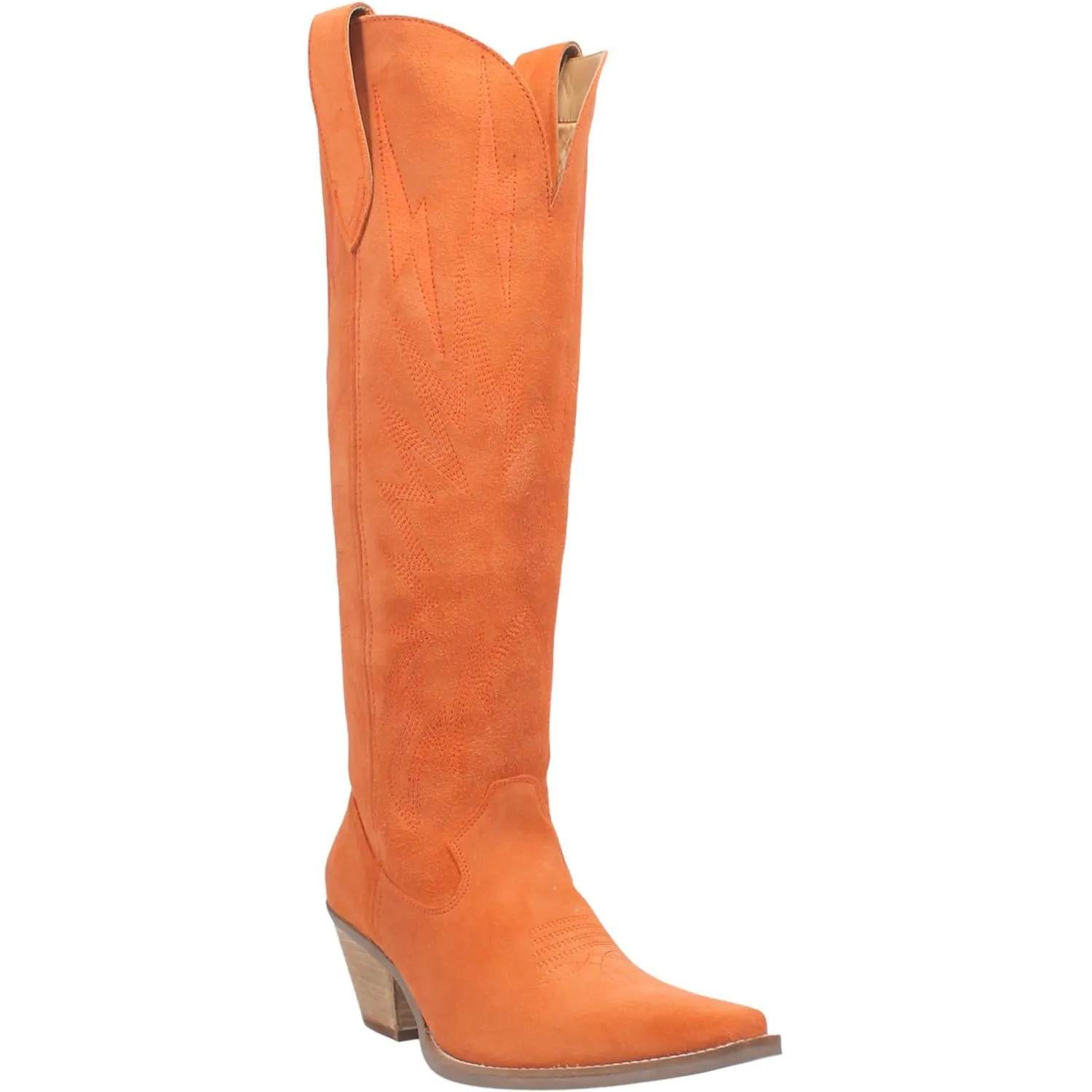 Thunder Road Orange Suede Lightning Bolt Leather Boots (DS)