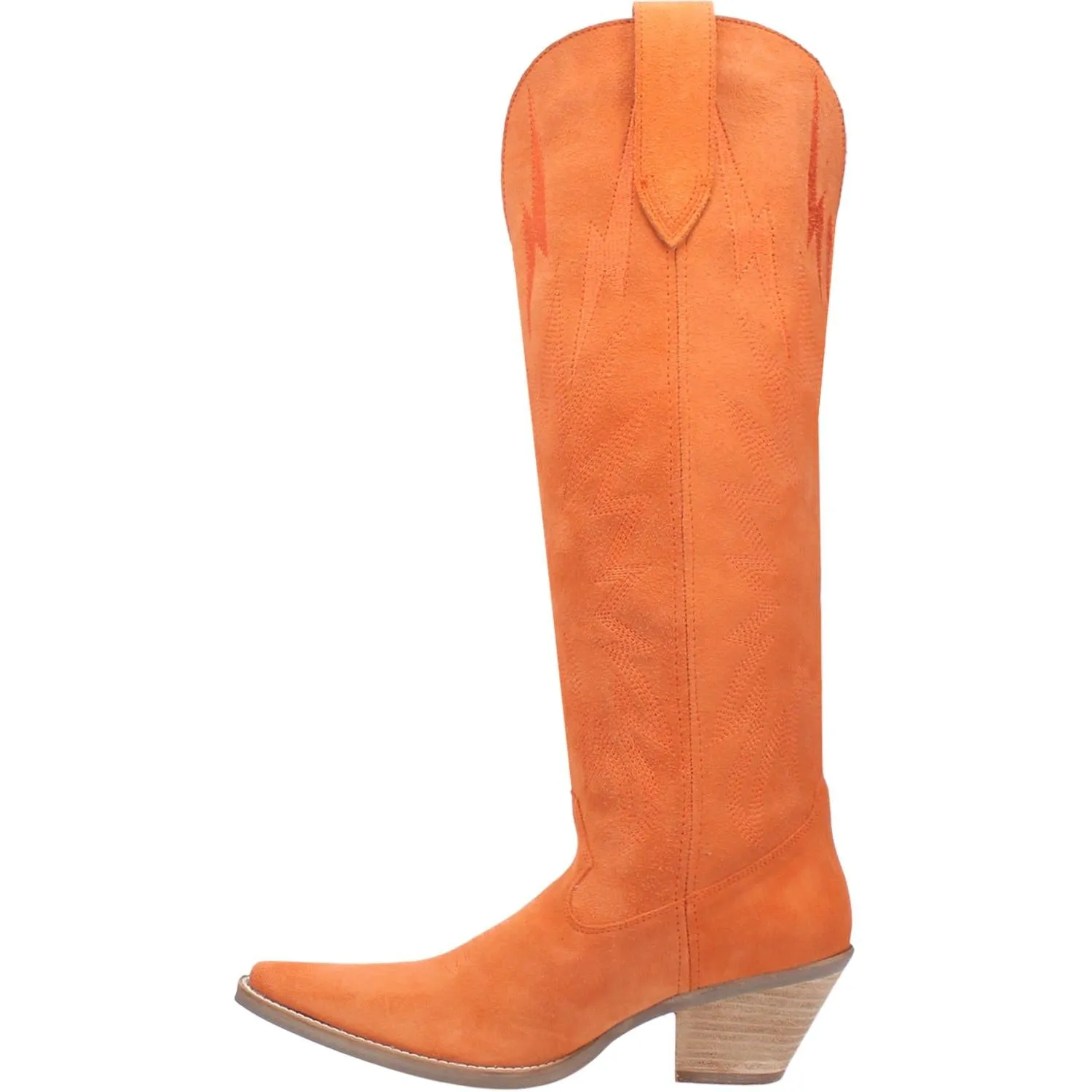 Thunder Road Orange Suede Lightning Bolt Leather Boots (DS)