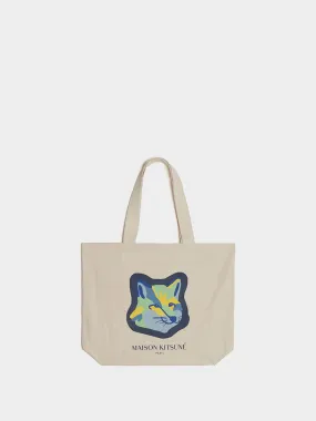 Tote Bag Fox Head, Ecru