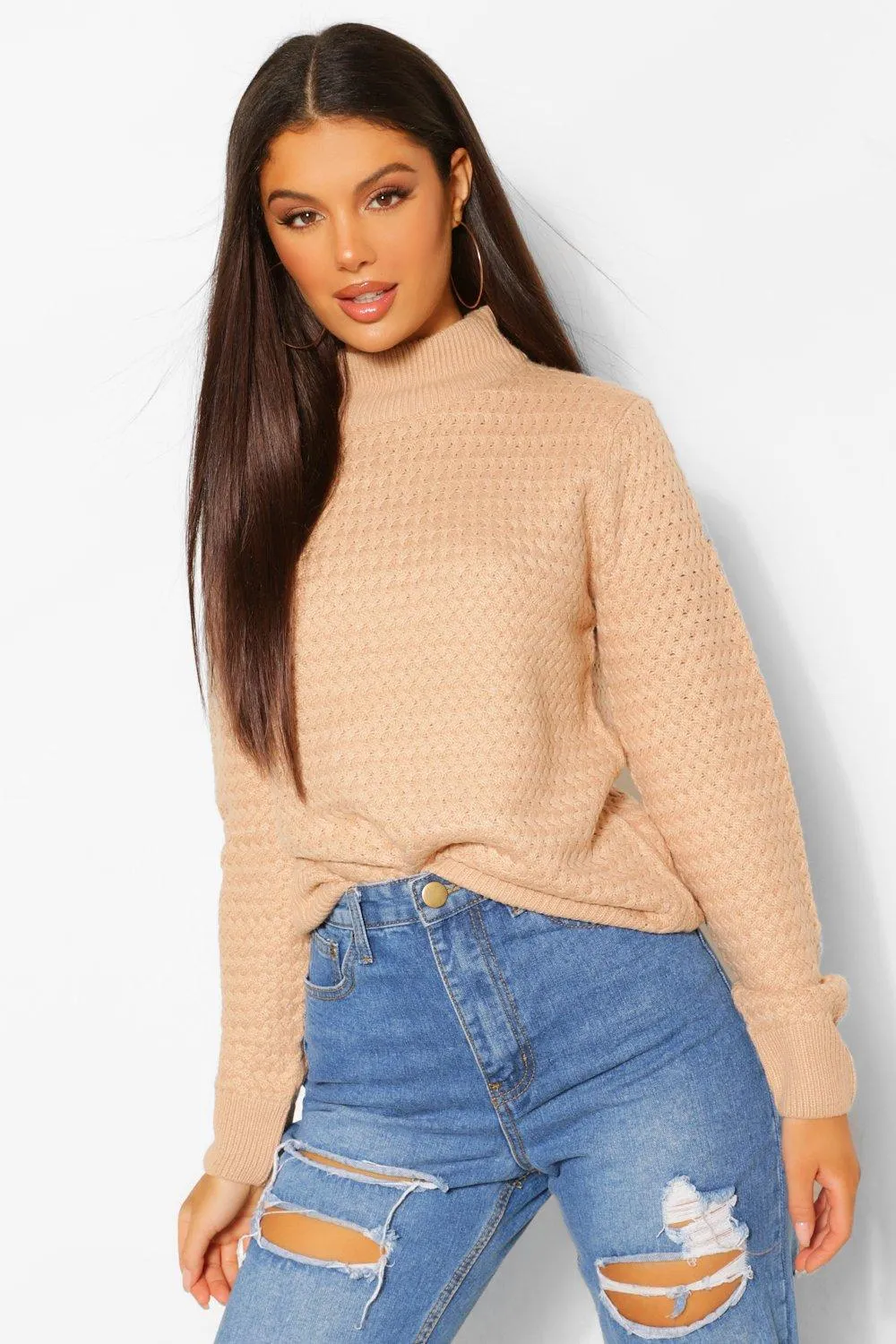 Turtleneck Jacquard Sweater