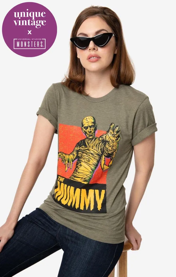 Universal Monsters x Unique Vintage Hunter Green The Mummy Unisex Tee (XS, XL and XXL ONLY)