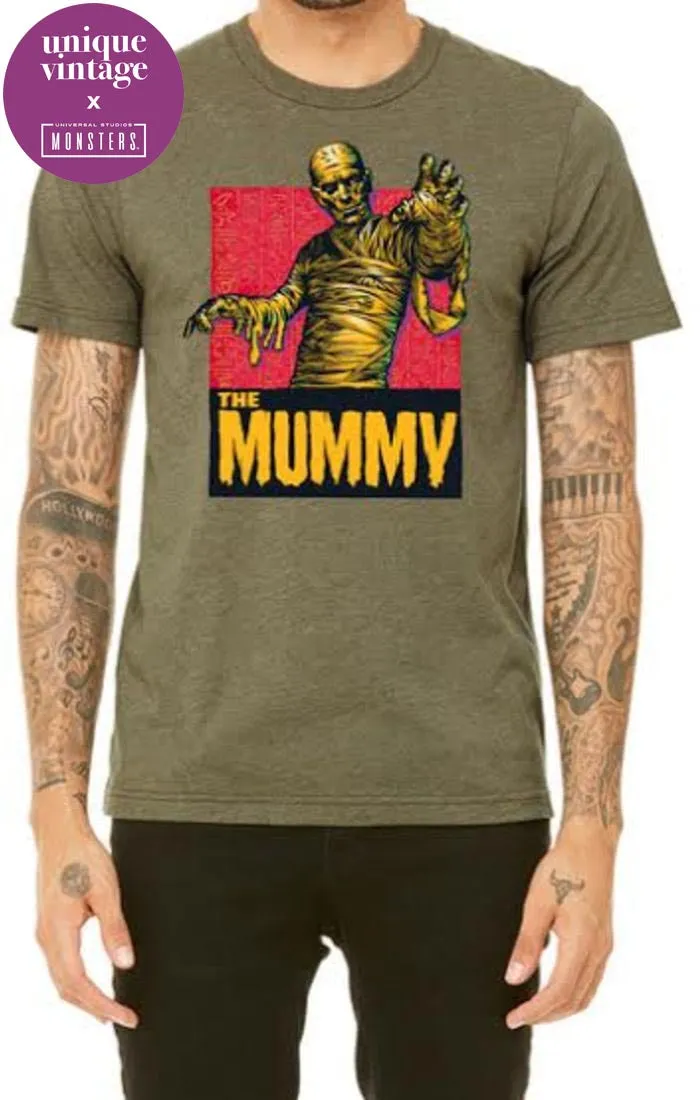 Universal Monsters x Unique Vintage Hunter Green The Mummy Unisex Tee (XS, XL and XXL ONLY)