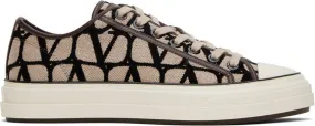 Valentino Garavani Beige & Black Totaloop Sneaker