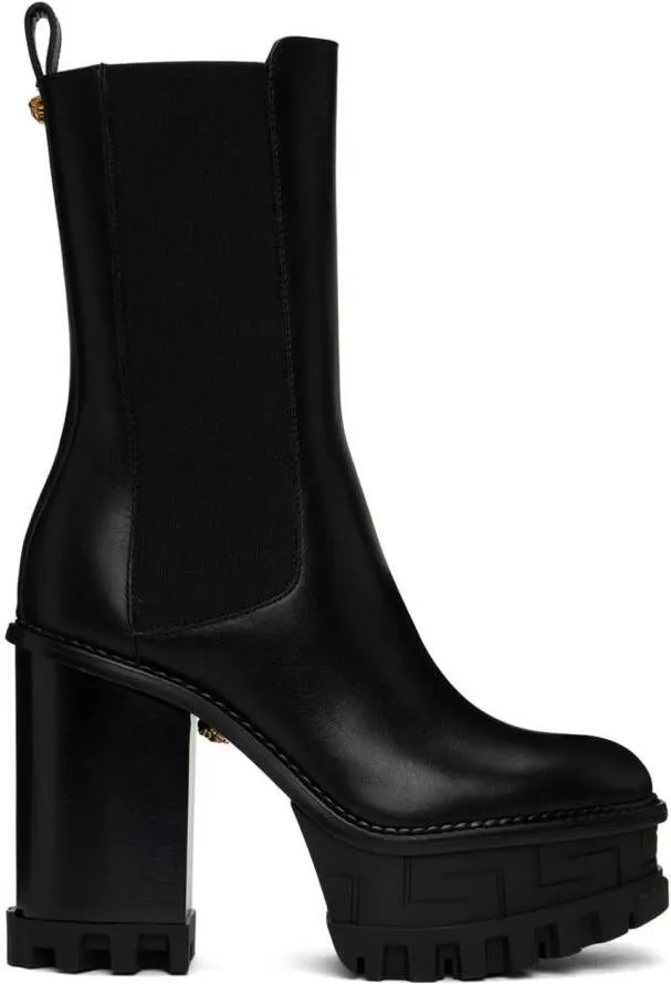 Versace Black Platform Boots