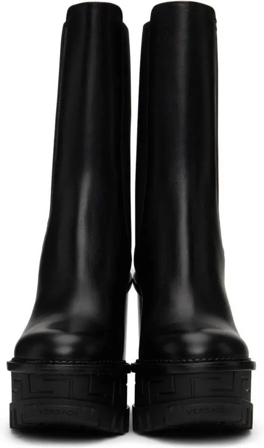 Versace Black Platform Boots