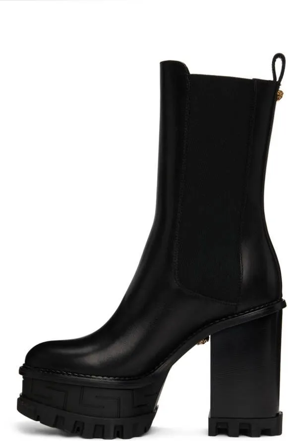 Versace Black Platform Boots