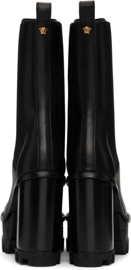 Versace Black Platform Boots