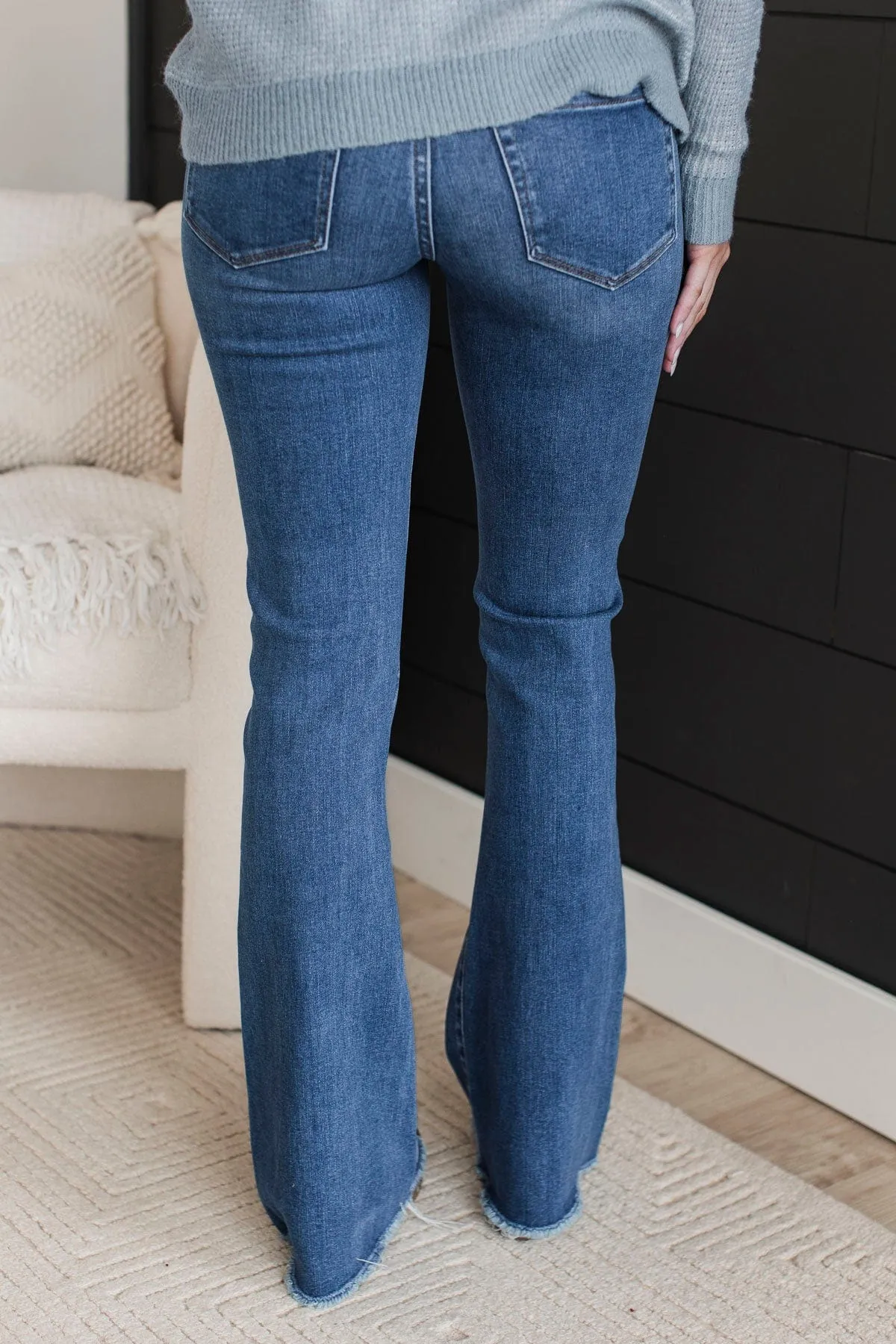 Vervet Mid-Rise Flare Jeans- Alana Wash