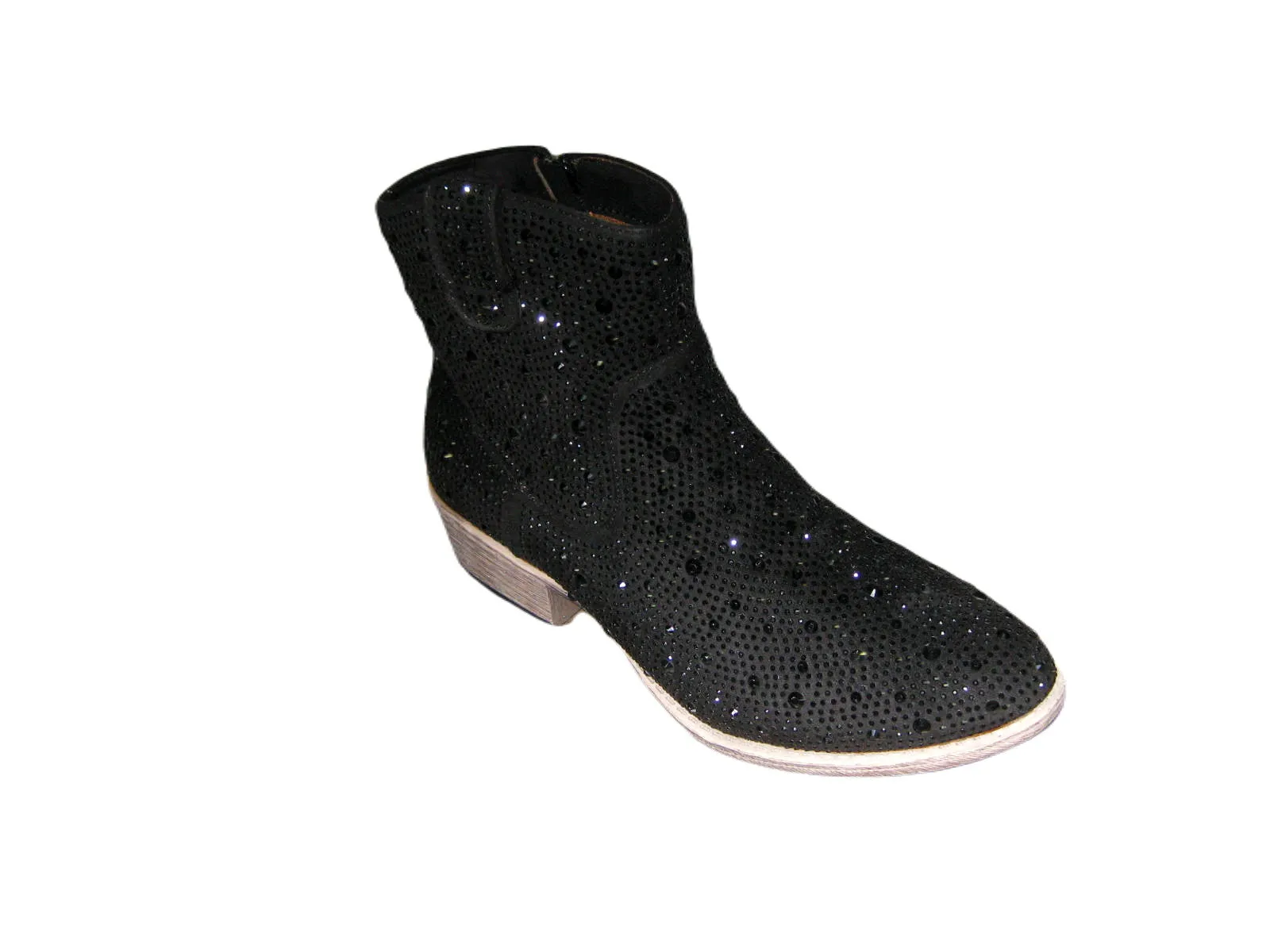 Very G Women's Kady Low Sparkly Western Bootie - Black VGLB0370