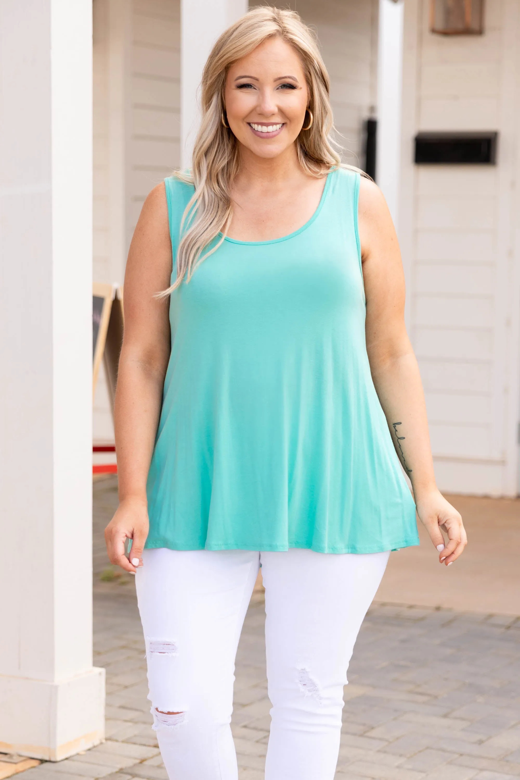 Weekender Tank, Dark Mint