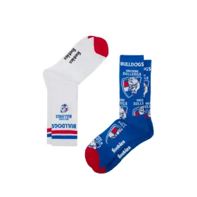 Western Bulldogs Mascot Sneaker Sock 2 Pack