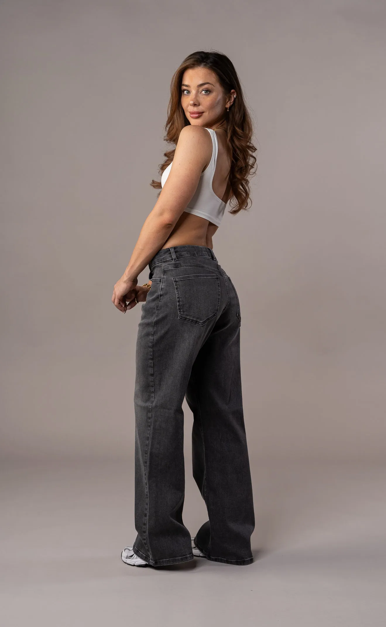 Womens Baggy Fitjeans - Grey