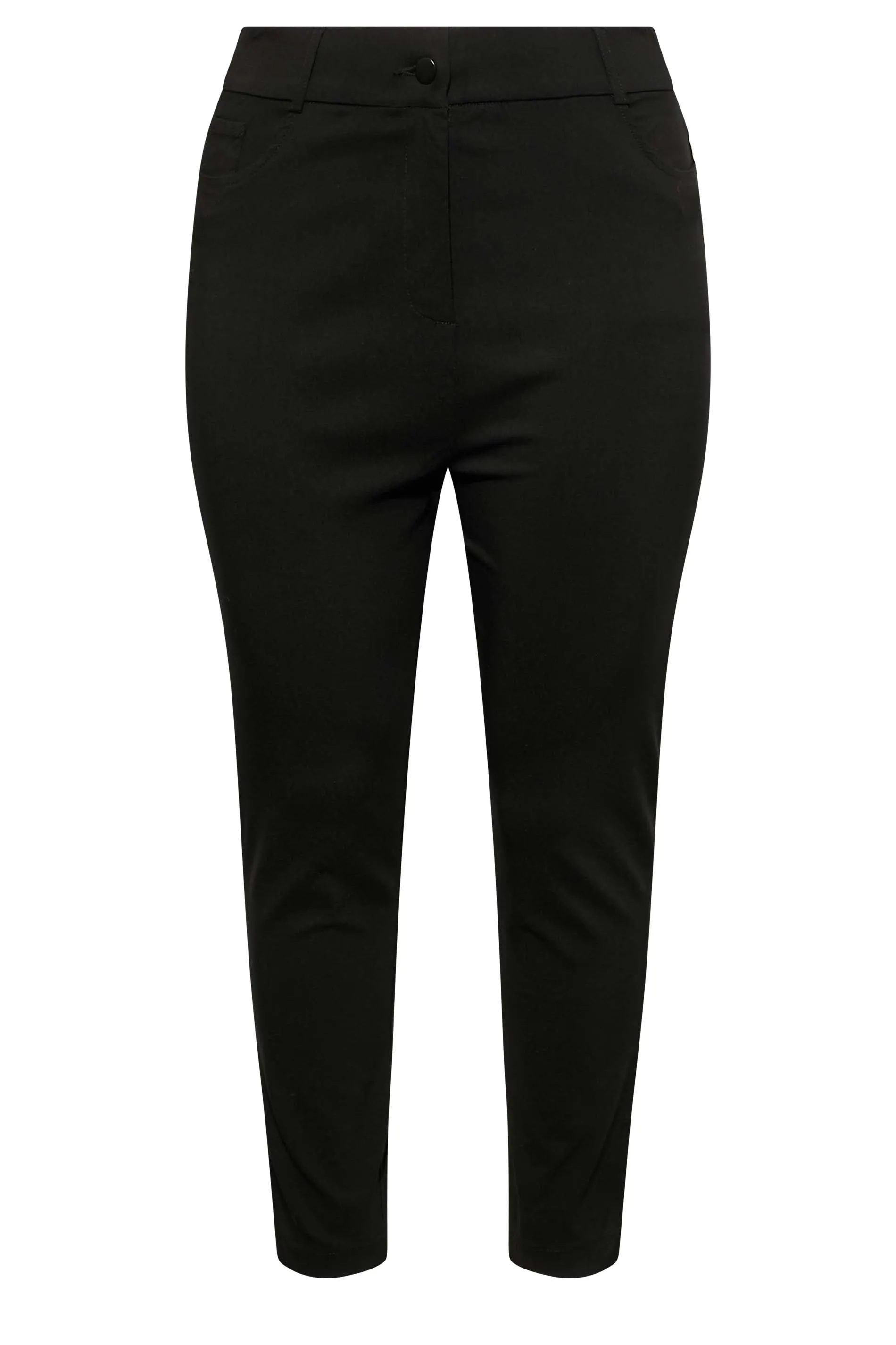 YOURS Curve Black Bengaline Slim Leg Stretch Trousers