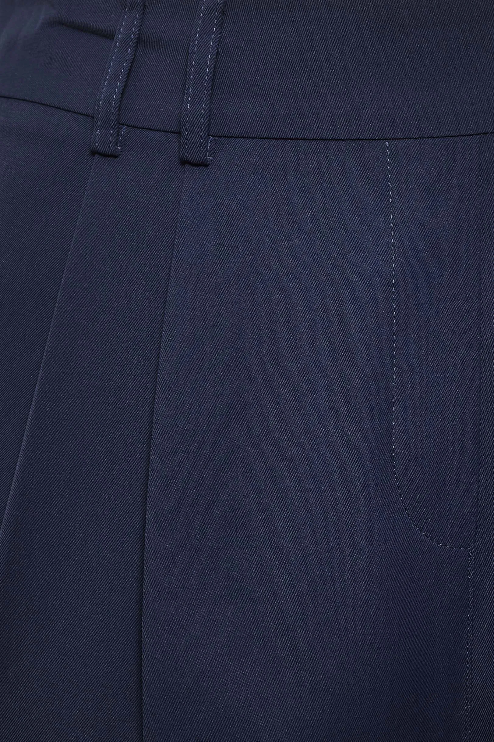 YOURS Curve Navy Blue Double Belted Tapered Trousers